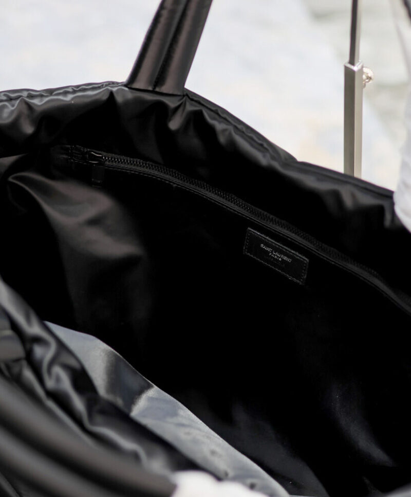 Saint Laurent Puffer Tote In Econyl Black